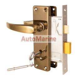 Steel Handle 2 Lever Lock Set - Ruby - Antique Bronze