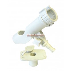 Rod Holder - Plastic with Flush Mount - White