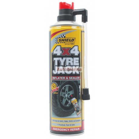 Shield Tyre Jack 4x4 Emergency Tyre Inflator - 500ml