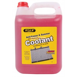 Ryan Anti-Freeze and Summer Coolant - Red - 5 Litre
