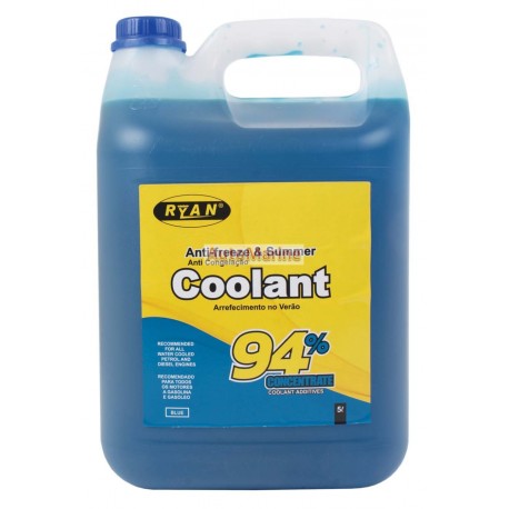 Ryan Anti-Freeze and Summer Coolant - 94% - Blue - 5 Litre