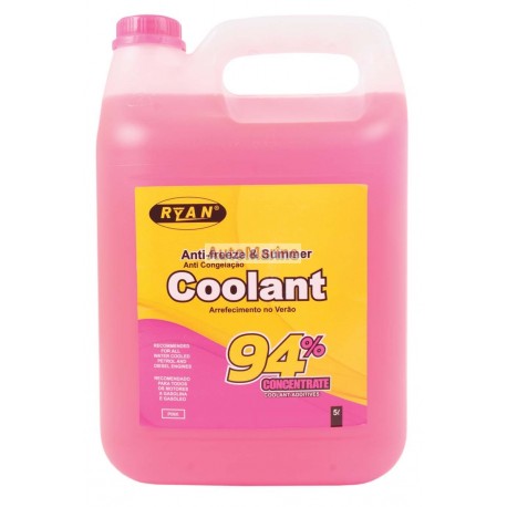 Ryan Anti-Freeze and Summer Coolant - 94% - Pink - 5 Litre