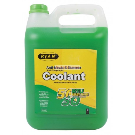 Ryan Anti-Freeze and Summer Coolant - RTU - Green - 5 Litre