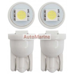 LED Wedge White Globe Set (501) (12V) - Amber