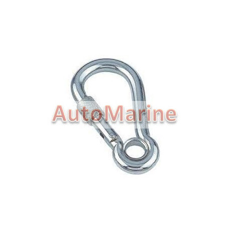 Snap Hook with Eyelet and Screw - 316SS - 10mm