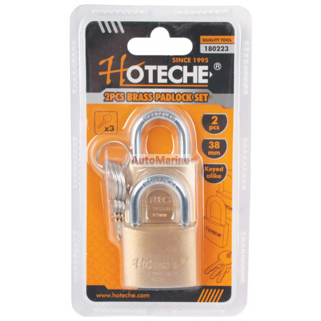 Brass Padlock - 38mm - Two Pack