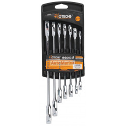 Fixed Ratchet Ring Spanner Set - 7 Piece