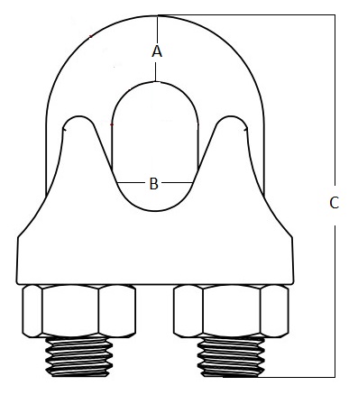 AutoMarine Wire Rope Clip Diagram